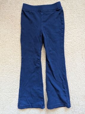 Hanna Andersson Girls Navy Stretch Bootcut Leggings